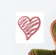 Lipstick Heart Wall Decal
