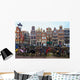 Amsterdam Houses and Bikes Wall Decal