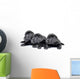 Three Black Lab Puppies Two Months Old Wall Decal