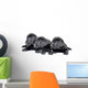 Three Black Lab Puppies Two Months Old Wall Decal