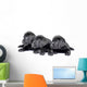 Three Black Lab Puppies Two Months Old Wall Decal