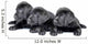 Three Black Lab Puppies Two Months Old Wall Decal