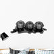 Three Black Lab Puppies Two Months Old Wall Decal