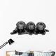Three Black Lab Puppies Two Months Old Wall Decal
