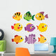 Fish Vector Collection Design Wall Decal Sticker Set