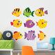 Fish Vector Collection Design Wall Decal Sticker Set