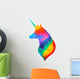Unicorn Head Watercolor Rainbow Wall Decal