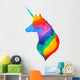 Unicorn Head Watercolor Rainbow Wall Decal