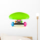 Colorful Skateboard White Wall Decal