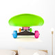 Colorful skateboard isolated on white Wall Decal
