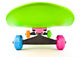 Colorful skateboard isolated on white Wall Decal
