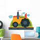 Iconic Yellow Tractor Wall Decal