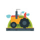 Iconic Yellow Tractor Wall Decal