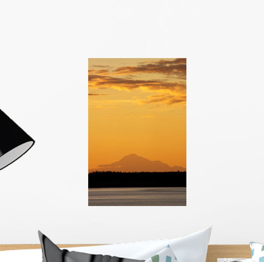 Mt Mckinley At Sunset As Seen From Anchorage Sc Alaska Wall Mural