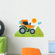 Iconic Orange Tractor Wall Decal
