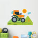 Iconic Orange Tractor Wall Decal