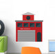 Fire Station Icon Vector Wall Decal