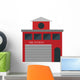 Fire Station Icon Vector Wall Decal