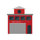 Fire Station Icon Vector Wall Decal
