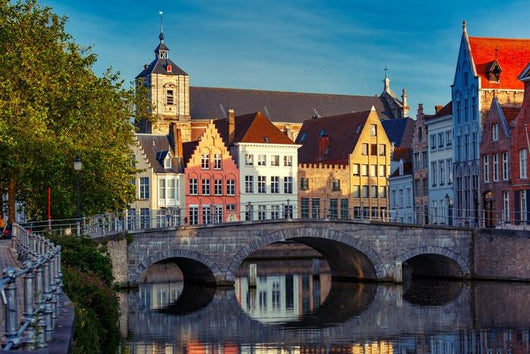 Scenic City Bruges Canal Wall Decal