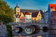Scenic City Bruges Canal Wall Decal