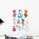 Cute Fantasy Farm Animals Wall Decal Sticker Set