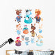 Cute Fantasy Farm Animals Wall Decal Sticker Set