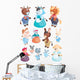 Cute Fantasy Farm Animals Wall Decal Sticker Set