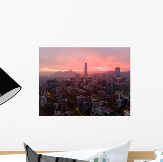 Beautiful Sunset Santiago Chile Wall Decal
