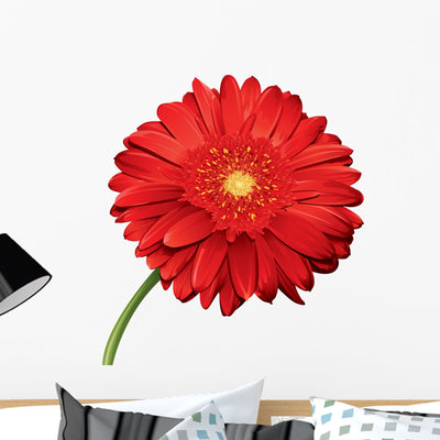 Flower Wall Decal shown on a wall