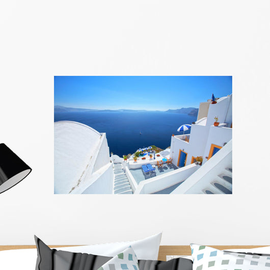 deep blue from santorini Wall Mural