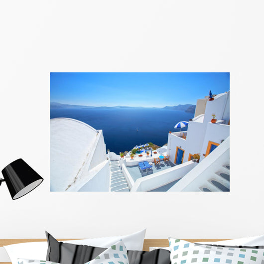 deep blue from santorini Wall Mural