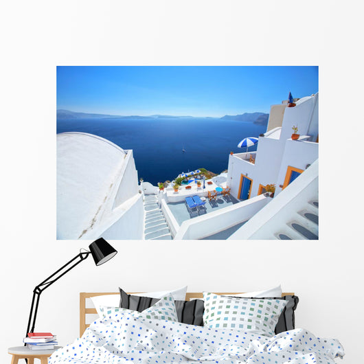 deep blue from santorini Wall Mural