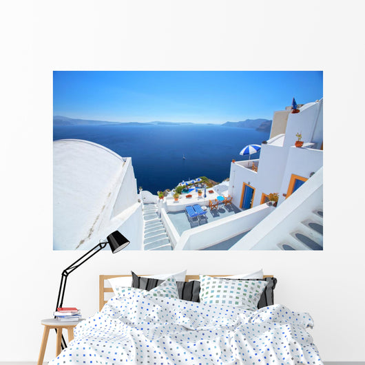 deep blue from santorini Wall Mural
