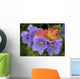Wild Geranium Blooms With Premature Fall Leaf Coloring In Glen Alps Wall Mural