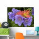 Wild Geranium Blooms With Premature Fall Leaf Coloring In Glen Alps Wall Mural