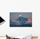 View Of Moon Rising Behind O'malley Peak Wall Mural