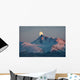 View Of Moon Rising Behind O'malley Peak Wall Mural