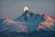 View Of Moon Rising Behind O'malley Peak Wall Mural