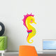 Yellow Cartoon Seahorse Wall Decal