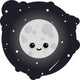 Cartoon Cute Moon Sky Wall Decal