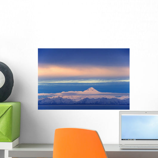 Iliamna Volcano Seen Across Cook Inlet From The Kenai Peninsula Wall Mural