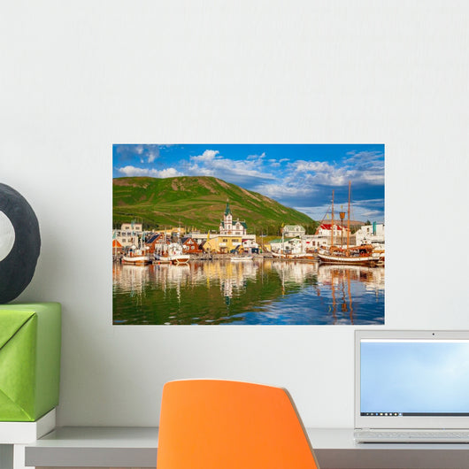 Historic Fishing Town Husavik Wall Decal