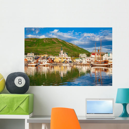 Historic Fishing Town Husavik Wall Decal