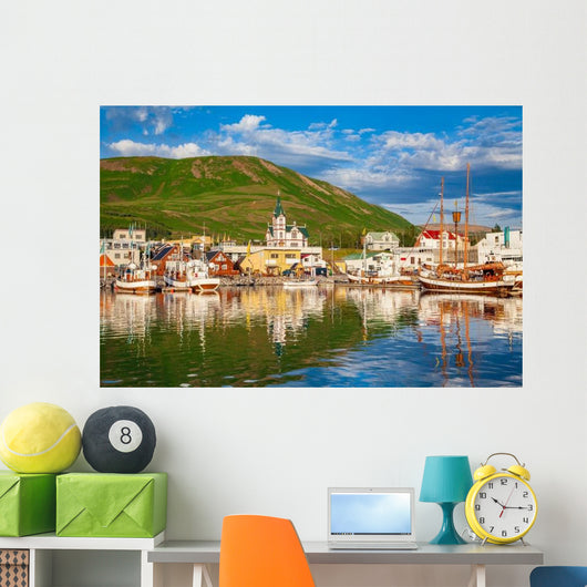Historic Fishing Town Husavik Wall Decal