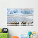 Harbor Seals Rest On An Iceberg With Dawes Glacier Wall Mural