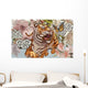 Tiger Butterfly Cherry Blossom Wall Decal