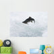A Spawning Pink Salmon Jumps An Obstacle Wall Mural