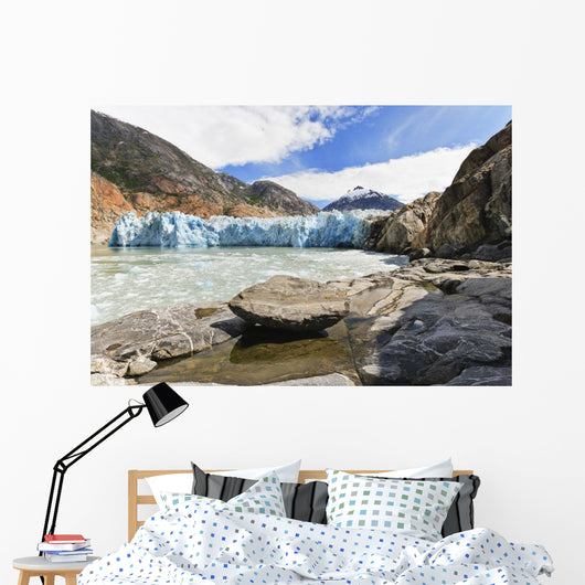 View Of Dawes Glacier From The Cliffs In Endicott Arm Wall Mural
