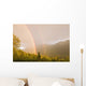 Sunset Double Rainbow Arching Wall Decal